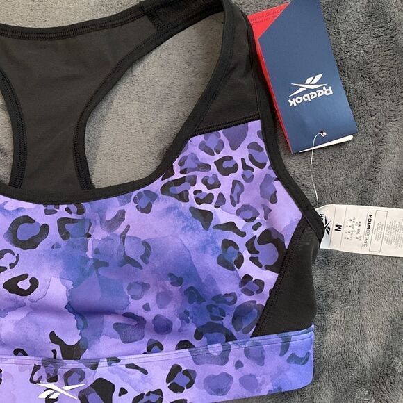 Reebok Modern Safari Lux Racer Sports Bra Size Medium NWT - Picture 6 of 12